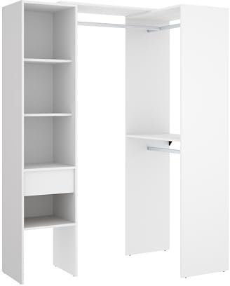 DEKIT GRUPO RIMOBEL SUIT - Vestidor con doble montaje lineal o rincón - BLANCO - 187 x 98,1 x 41,8