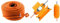 Zenitech Verlängerungskabel, 16 A, HO5VV-F, 2 x 1,5 mm², Orange, 50 m. & Brennenstuhl Safe-Box Big IP44 / Schutzbox für Verlängerungskabel (Schutzkapsel für Kabel im Außenbereich) gelb