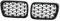 Front Kühlergrill Für E36 3er 318I 323I 328I Für M3 1997 1998 1999 Diamond Racing Grill Auto Front Nierengitter Stoßstangengitter Nebelscheinwerfer Gitter(Color:Schwarz glänzend)
