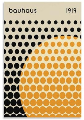 Bauhaus Ausstellungsposter Kreise Kunstdruck Leinwand Poster 20x30cm Wohnzimmer Schlafzimmer Büro Badezimmer Esszimmer Küche