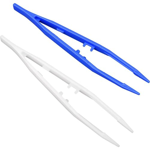 2 Pcs Reptiles Feeding Tweezers Plastic Tweezers Anti-Slip Reptile Feeding Tongs for Snakes Lizard Tortoise Gecko