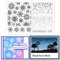 GLOBLELAND Winter Weihnachtsstempel Silikonstempel Schneeflocken Hintergrund Transparente Stempel Sternen Hintergrund Klare Stamps Für Karten Herstellung DIY Scrapbooking Basteln