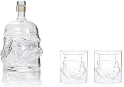 KACPLY Verre transparent en forme de tête de mort, verre borosilicate, résistant à la chaleur, bouteille de vin en forme de tête de mort, facile à utiliser, haute qualité