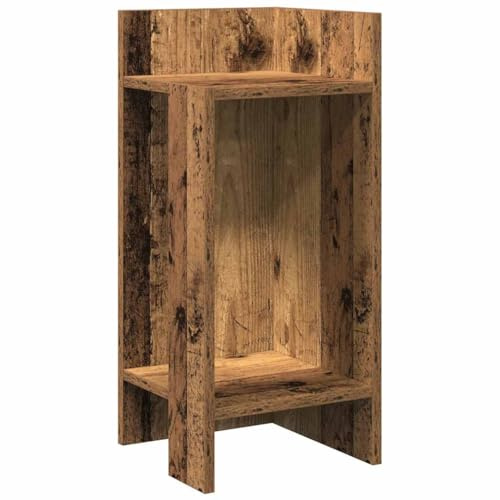 vidaXL Beistelltisch mit Ablage Altholz-Optik 25,5x27x60 cm, Akzenttisch, Lampentisch, Kleiner Tisch, Sofatisch, Wohnzimmertisch, Ecktisch
