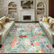 HUGEAR Grün Waschbarer Teppich Blumenmuster 240x300cm Blumen Boho Neutral Modern Rugs for Living Room Weich rutschfest Groß Tepich Kurzflor Schlafzimmer Carpet Esszimmer Bedroom Teppiche Büro