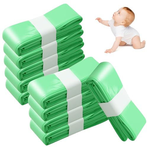 10 Pièces Sac Poubelle Couche Grande,6.5m Recharge Poubelle a Couche compatibles avec Tommee Tippee Sangenic Tec+Simplee Sangenic + Twist&Click,Recharge Octogonale,Résistant aux odeurs