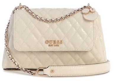 GUESS Isemay Convertible Crossbody Flap, Off-white, One Size, Isemay Convertible Crossbody Flap