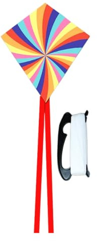 Fxzqgnh avec Queue, Pratique, été, Tiges en Fibre de Verre, pour Une Utilisation en Extérieur, Fiable, Léger, Facile à Piloter, Cerf-Volant et Planche à câble