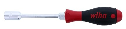 Wiha Schraubendreher SoftFinish® Sechskant-Steckschlüssel mit Rundklinge und Sechskantansatz (01098) 13 mm x 125 mm ergonomischer Griff für kraftvolles Drehen, Allrounder für Industrie und Handwerk