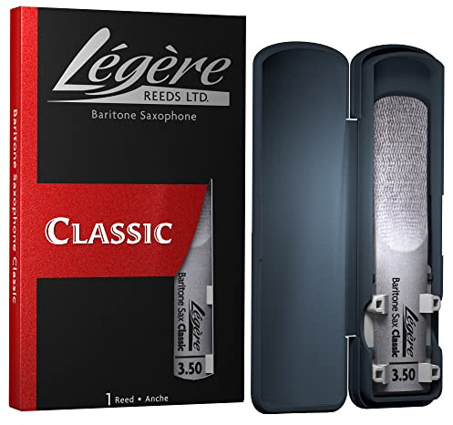 Légère Reeds - Baritonsaxophonblatt, Classic, Blattstärke 3.50 (BS3.50) - Hochwertiges synthetisches Holzblasrohr