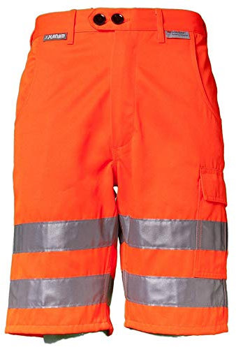 Planam 2015064 Warnschutz Shorts, Uni Orange, Größe XXXL