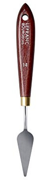 Lefranc Bourgeois 365014 Atrium De espátulas nº 14 – Palett, Cuchillo con Hoja para óleos y acrílico elástico Colores