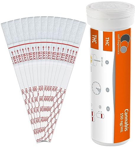 self-diagnostics Drogenschnelltest Cannabis (THC) - Marihuana - Haschisch - Cut-Off: 150 ng/ml - 25 Teststreifen - Drogennachweis - Tauchtest - Urintest - THC Test - 5 min Drogentest Urin