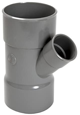 embranchement simple pvc - femelle / femelle - 45 degrés - diamètre 50 / 40 mm - nicoll bj244