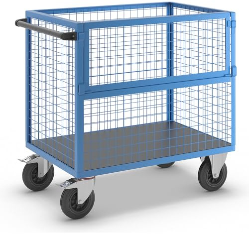 eurokraft pro | Kastenwagen | Wände aus Stahlgitter, ohne Deckel, LxB 1050 x 700 mm