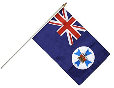 Flaggenfritze® Stockflagge Australien Queensland - 30 x 45 cm