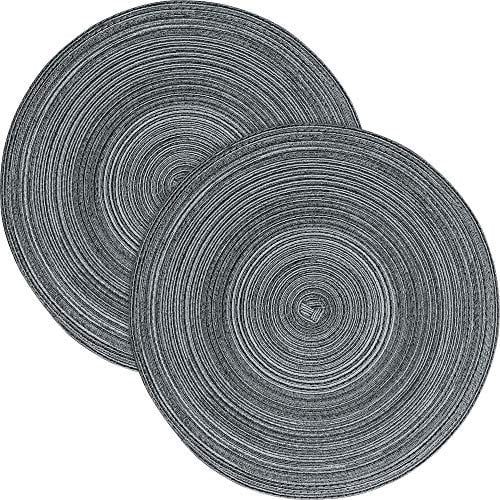Pichler Tischset Samba 2er-Pack anthrazit Größe rund: 38 cm Ø