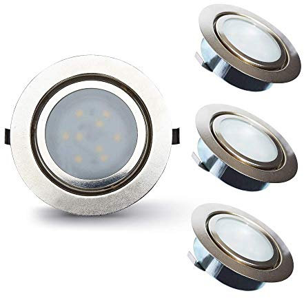 Lampaous 3X 2W Kaltweiß LED Einbaustrahler Einbauspot Deckeneinbauleuchte Möbeleinbauleuchte Deckenleuchte 6000K Dimmbar