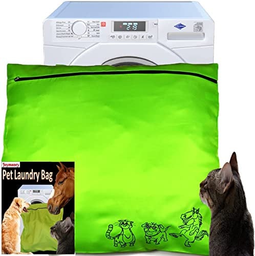 Pet Laundry bag Green Jumbo size 80cm by 70cm, Stops Pet Hair Stop Blocking the Washing Machine Treble Stitched for Cat Dogs Horse Pet Hair Catcher Wash Bag