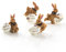 Logbuch-Verlag 4 Osterhasen Figuren zum Hinstellen Frohe Ostern Osterschmuck Osterdeko als kleines Ostergeschenk 6 cm weiß braun