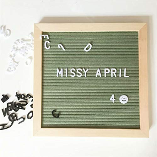 FBSHOP(TM) Letterboard-Fotorahmen, veränderbares Filz-Memo-Board-Set, 920 Zeichen, Holzständer und Tasche - 10x10 Buchstaben Tafel Buchstabenbrett Rillentafel Perfektes Nachrichtenschild