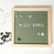 FBSHOP(TM) Letterboard-Fotorahmen, veränderbares Filz-Memo-Board-Set, 920 Zeichen, Holzständer und Tasche - 10x10 Buchstaben Tafel Buchstabenbrett Rillentafel Perfektes Nachrichtenschild
