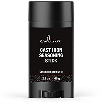 Culina Cast Iron Seasoning Stick | 100% Organic Ingredients | Best for Non-stick Cooking & Restoring | for Cast Iron Cookware, Skillets, Pans & Grills!…