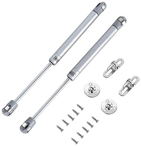 STRMZD gasdruckfeder 2x gasdruckdämpfer, Küchenschrank Gasdruckfeder, weich schließendes Scharnier, Spielzeugkistenscharnier, Scharnierfeder, möbeldämpfer, schranktür Dämpfer, 100N Druck, Silber