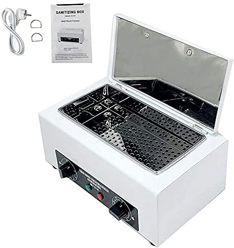 TABODD 300W Heißluftsterilisator Desinfektion NV-210, 200℃ Trockene Hitze Sterilisator Hochtemperatur-Sterilisator-Nagel-Werkzeug-Sterilisator mit Timer für Kosmetik, Fusspflegestudios, Friseursalon