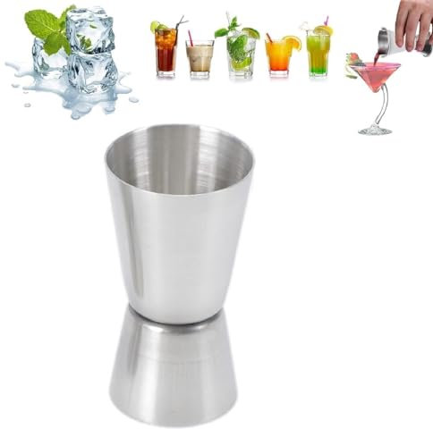 Telituny Jigger à cocktails, 20/40ml en acier inoxydable Cocktail Jigger Double tête tasse à mesurer once tasse à mesurer d'alcool pour Barista de Fête Barman Professionnel