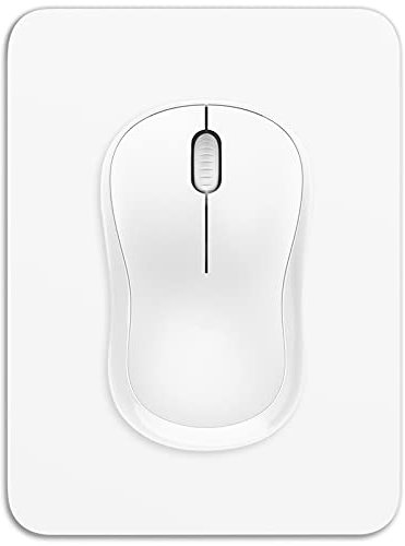 Dapesuom Small Mouse Pad 6 x 8 Inch with Non-Slip Rubber Base, Waterproof Mouse Mat, Mini Mouse Pad for Women Kids Men Wireless Mouse Laptops Keyboard Tray Home Office Travel, White