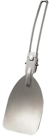 ARFUKA Spatula Metal Folding Spatula Food Turner Spatula Stainless Steel Outdoor Cooking Accessories Picnic Equipment for Hiking Picnic and Camping