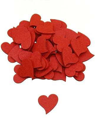 Generisch Herzen Filzherz Herz, Deko, 3mm Filz, 50 Stück, Rot, 2,8cm, Hochzeit