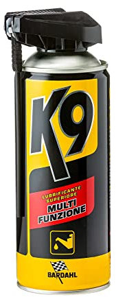 Bardahl K9 - Lubrificante Superiore Multifunzione, Elimina Rumori, per Porte e Serrature, Spray Lubrificante Multiuso Anti-Ruggine e Anti-Corrosione, 400 ml