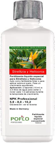 POFLO Fertilizante líquido prémium de la línea profesional para Strelitzia y Heliconia (1000ml)