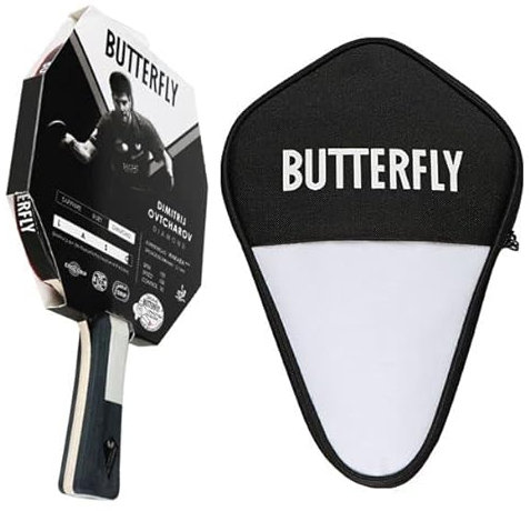 Butterfly Dimitrij Ovtcharov Diamond Tischtennisschläger + Aufbewahrungstasche Cell Case I | Tischtennisschlägerset | Vereinsspieler Profi Set