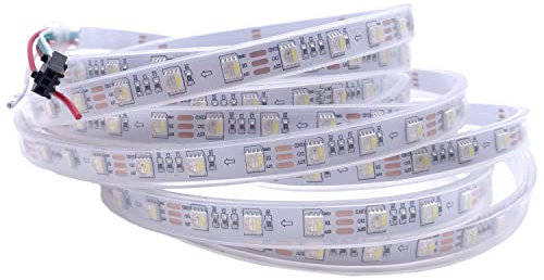 5M DC12V SK6812 RGBW RGBWW LED Streifen 60LEDs/m 5050 SMD Flexible LED Licht DC12V IP20 IP65 IP67 Weiß/Schwarz PCB 1 IC fahrer 3 leds (12V 5M SK6812 RGBW, White Pcb Ip67)