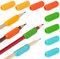 TIESOME 8 Pcs Silicone Pencil Grips, Pencil Grips for Kids Handwriting, Universal Ergonomic Writing Aid Finger Grip Holder Posture Correction for Children Adults Righties and Lefties