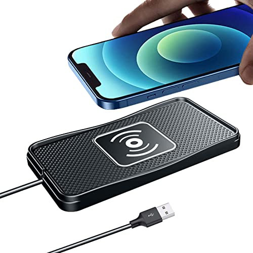 Wireless Phone Charger Qi Car Charging Pad Fast 15W 10W 7.5W Charger Adapter Mat for iPhone 14 13 Mini Pro Max 12 11 Plus 8 X XR Xs Airpods Android Samsung Note 20 Galaxy Buds S10 S20 S21 S22 S23 S24