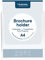 Europel A4 Prospekthalter aus transparentem Acryl, Wandbefestigung, Präsentationsständer, Spender, Prospekte, Flyer, Menü, Büro, Restaurant, Hotel