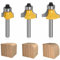 Treki 3pcs 8mm Brocas de Enrutador Redondas Corner Rounding Edge Forming Broca Fresadora Mango Ronda Bit Herramienta de Copa Madera Fresas para Redondear 19mm 22mm 25mm