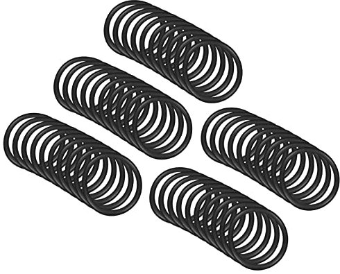 QUARKZMAN 50 Stücke Nitrilringe Gummi Runde Unterlegscheibe 24mm x 20mm x 2mm für Wasserhahn Klempner Reparatur Dichtung Verbindung, Schwarz