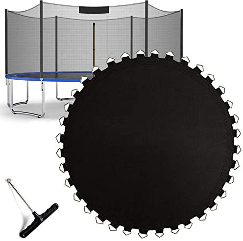 UVCMDUI Colchoneta de Salto para Cama Elástica con Diámetro de 244 305 366 396 427 cm, Estera de Salto de Repuesto para Cama Elásticade, Sprungmatte Sprungtuch con Ojales,8ft 244cm 42 Rings