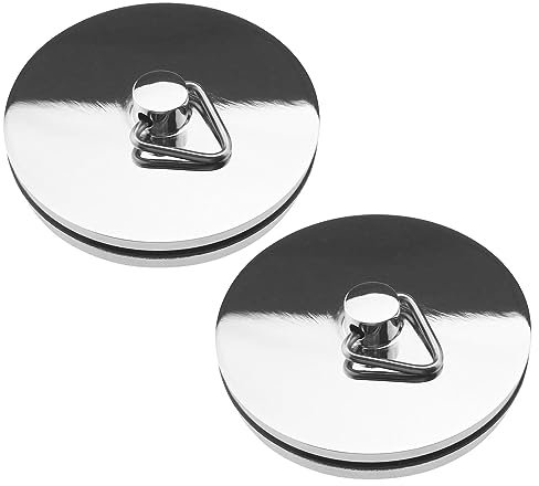 SG Store 2pcs 45mm 1-3/4 Pouces Bouchon d'évier de Lavabo en Laiton Chromé Bouchon de Vidange de Bain Couvercle pour Évier de Cuisine Salle de Bain Baignoire Lavabo