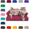 PatchHome Katzenbett – Oeko-TEX Zertifiziert – Katzenmöbel – mit recyceltem Styropor gefüllt – Katzensofa – Made in Germany – 50x40x15 cm – Weinrot