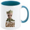 Mug/Tasse à café BABY GROOT Gardiens de la Galaxy - Idée cadeau de geek (Bleu canard)