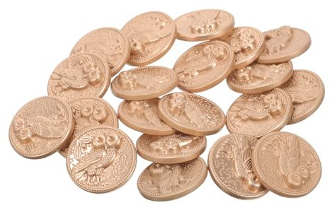Goldene Runde Metallknöpfe mit Löchern, 20 Stück, Weihnachten Event