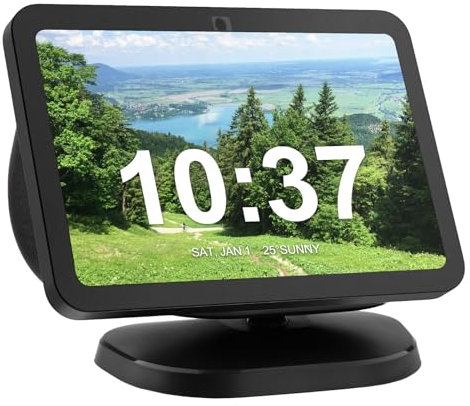 LeeQinersw Adjustable Stand for Echo Show 8 3rd Generation - Swivel and Tilt Non-Slip Base Stand Compatible with Echo Show 8 3rd Gen, Black