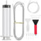 Fridge Cleaning Syringe Kit, 9Pcs Fridge Drain Hole Cleaning Tool, Fridge Cleaning Syringe Kit, Fridge Cleaner Pipe, Drain Pipe Cleaning Brush, Heavy Duty Ice Scraper, Kitchen Drain Hole Remover