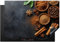 KitchenYeah© Protege Couvre Plaque De Cuisson Deco Cuisine Tapis Protection Protecteur Induction 76x51 cm Cannelle - Béton - Café - Bâtons de cannelle - Épices